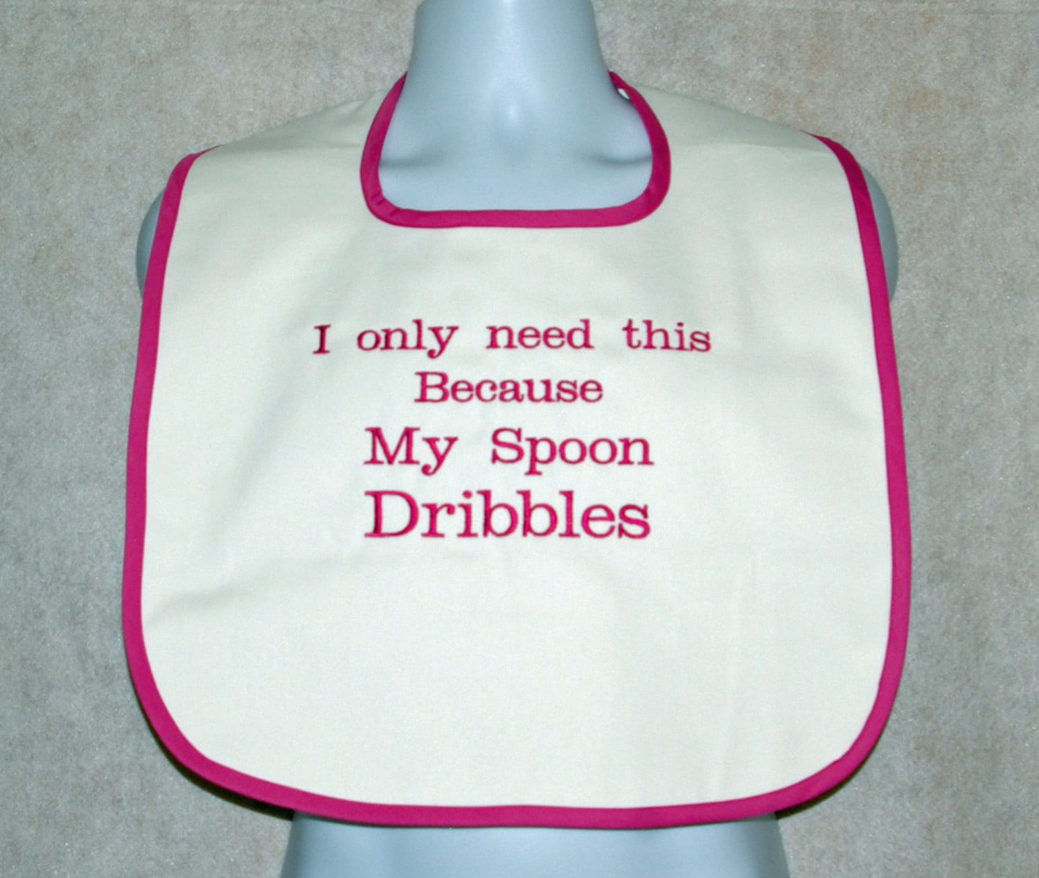 Funny Adult Bib My Spoon Dribbles Clothing by AGiftToTreasure