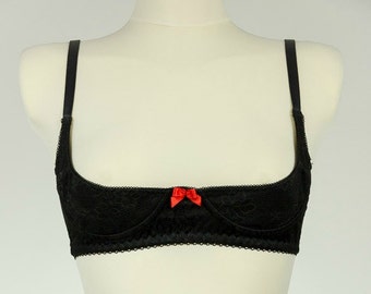 Custom Shelf Bra Quarter cup bra to match with by CocosRetroCloset