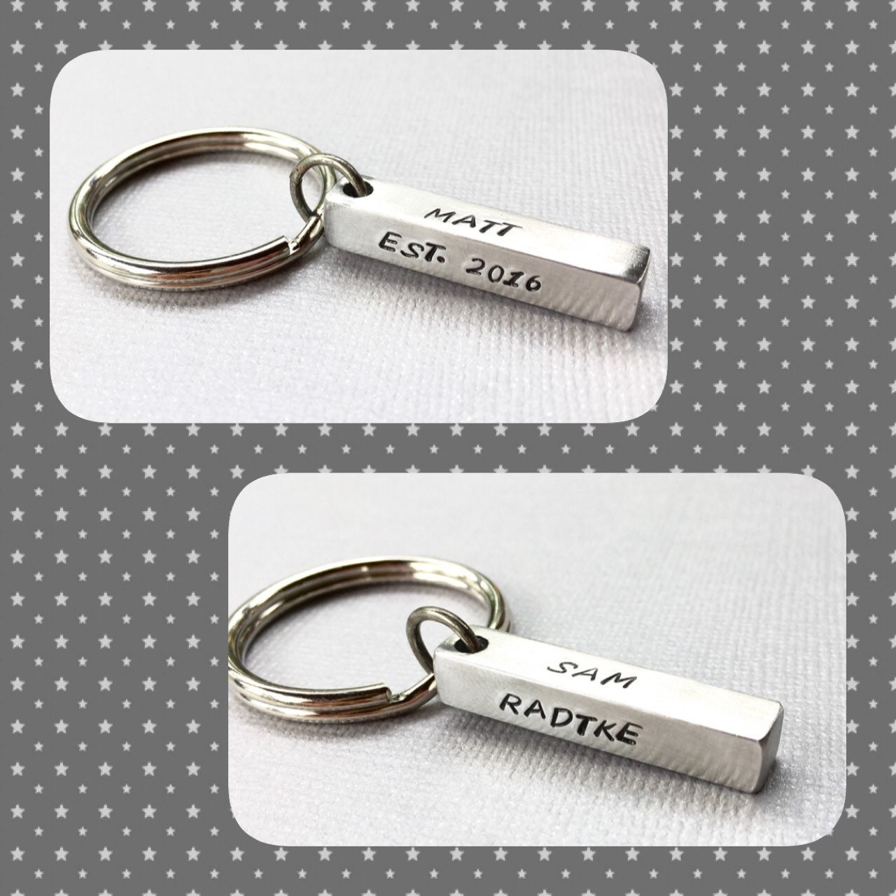 Personalized keychain custom name keychain wedding gift by amayeli
