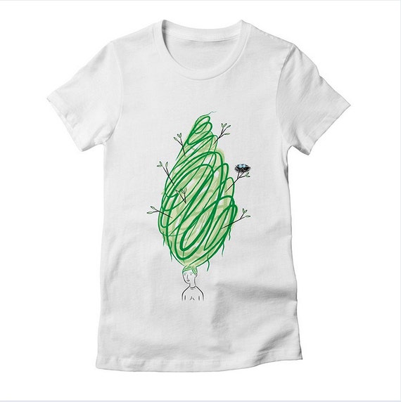 Let It Grow - His and Hers T-shirt Set - 2 x T-shirts - Men and Women - Big Hair and Beard Tees - by Oliver Lake - iOTA iLLUSTRATiON