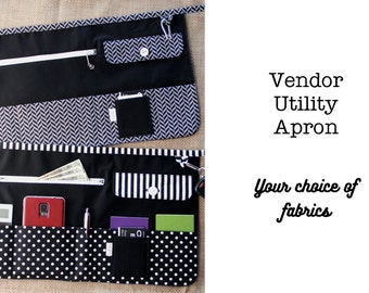 Vendor Utility Apron - choose your fabrics - for craft shows, festivals, bazaars and fairs