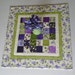 Floral Quilted Table Topper, Quilted Table Runner, Lilacs, Cottage Chic, Table Quilt, Purple Lavender Violet