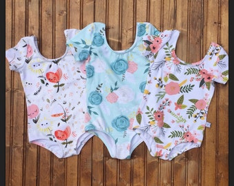 Baby Toddler Girls Floral Gymnastic Ballet Leotard