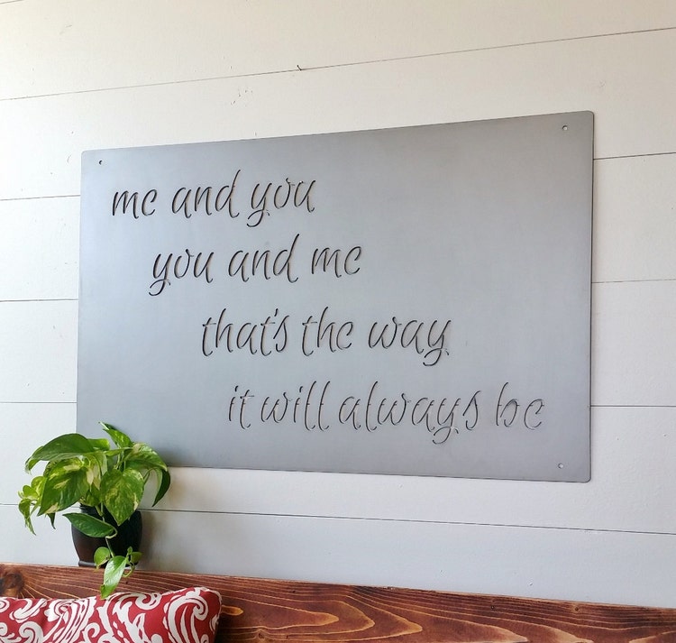 Large Metal Custom Quote Sign and Sayings by langleymetalworks