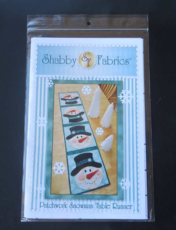 shabby fabrics patchwork snowman table runner sf 48599 shabby fabrics patchwork snowman table runner sf 48599