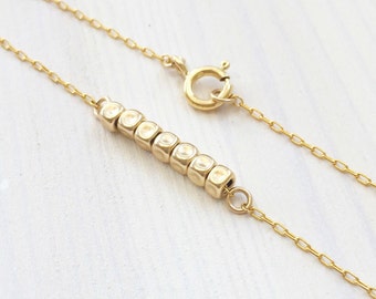 Gold bracelet, Minimalist jewelry, Nugget bracelet, Gold layering bracelet, Simple bracelet, Minimalist bracelet, Beaded gold bracelet
