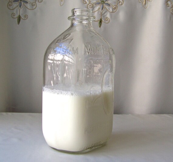 Vintage Milk Bottle Adohr Farms Retro Kitchen Farm House