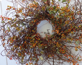 Bittersweet Wreath Wreath Fall Wreath Autumn Wreath Twig Wreath Natural Wreath Door Wreath Thanksgiving Decor
