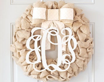 Burlap Wreath Vintage Shabby Chic Door Wreath Summer Summer Summertime Chic Shabby Chic Summer Summer Wedding