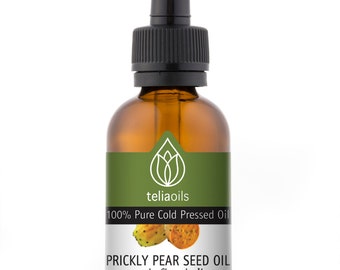 Prickly Pear Seed Oil (Barbary fig) - 100% Pure Cold Pressed Face, Body, Skin Care oil, 0.33 fl.oz /10 ml Anti-aging. by - Telia oils