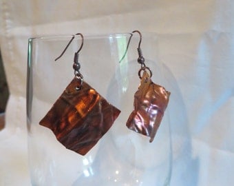 Copper Dangles, earrings, dangle, copper