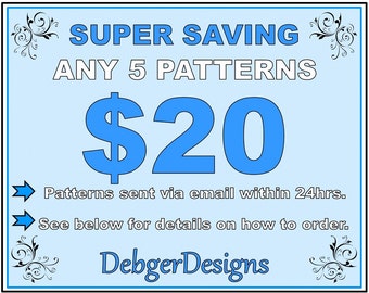 SUPER SAVING - Loom beading patterns 5 for 20 Dollars