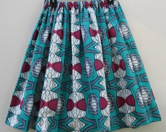 Wax Print Skirt, African Print Skirt