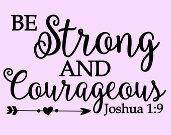 Joshua 1 9 decal | Etsy