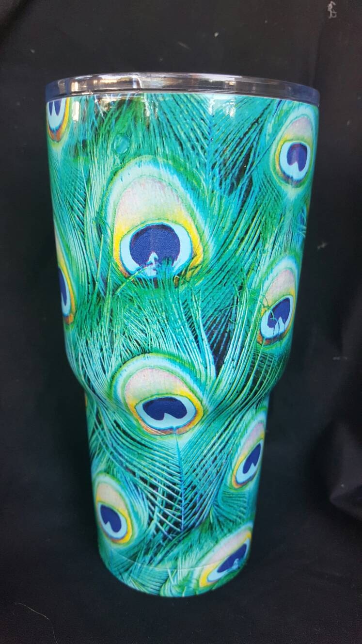 True North Tumbler 30 oz. Peacock Hydro Dippedlike Yeti