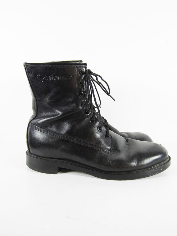 Vintage Herman Survivor Boots Black Leather Insulated Combat