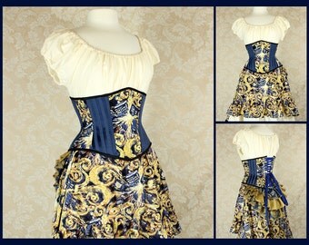 Doctor Who Exploding T.A.R.D.I.S. Steel Boned Corset - You Choose Your Corset Style - Custom Sized