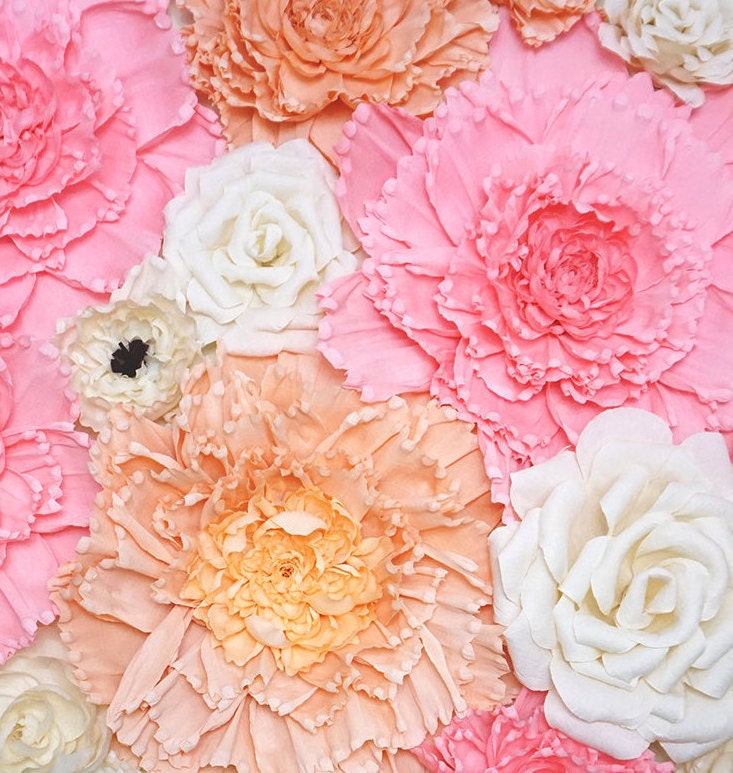 Crepe Paper Flowers by DECORBYTORIA on Etsy