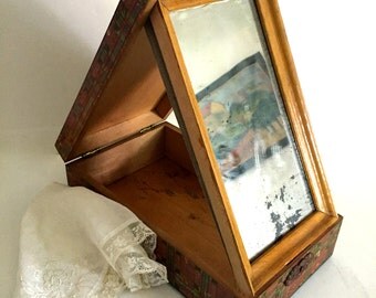 Antique Tartan ware wooden box