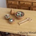Miniature Salad in Wooden Bowl Set for 1:12 Scale Dollhouse Kitchen Dining or Picnic Roombox