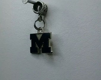 Michigan Wolverines logo charm