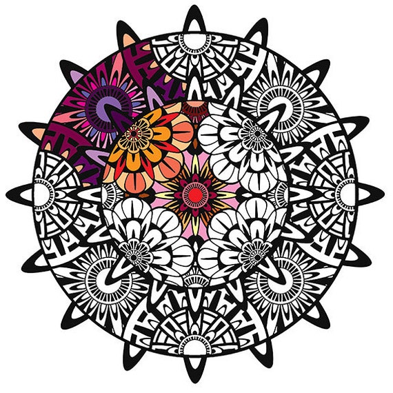 Download Coloring Decal Vinyl Mandala Decal Art Project Vinyl Wall