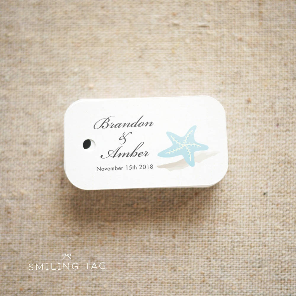 Beach Seaside Theme Wedding Favor Tags Beach Gift Tags