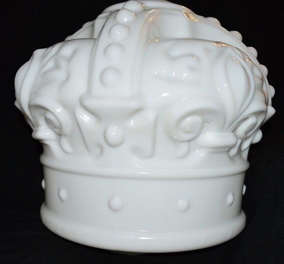 Standard Oil Red Crown Gas White Milk Glass Pump Globe by holli802