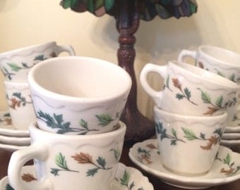 Syracuse China Set of 8 Cups & Saucers