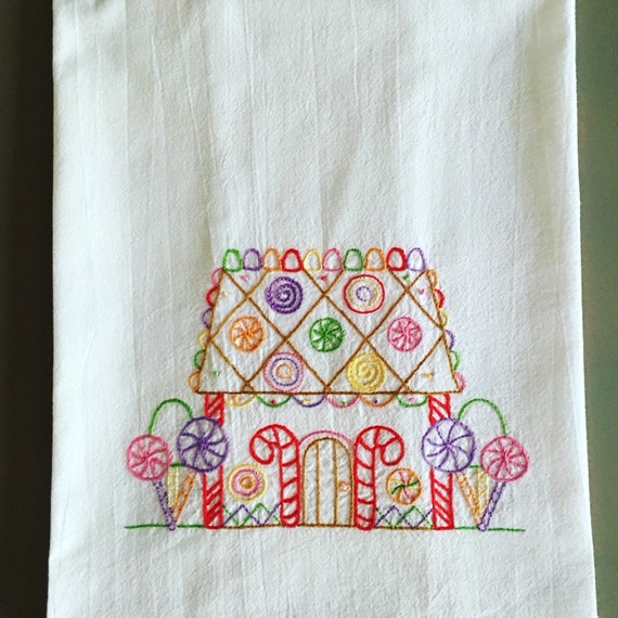 NEW Kitchen Towel Or Tea Towel Gingerbread House 100% Cotton