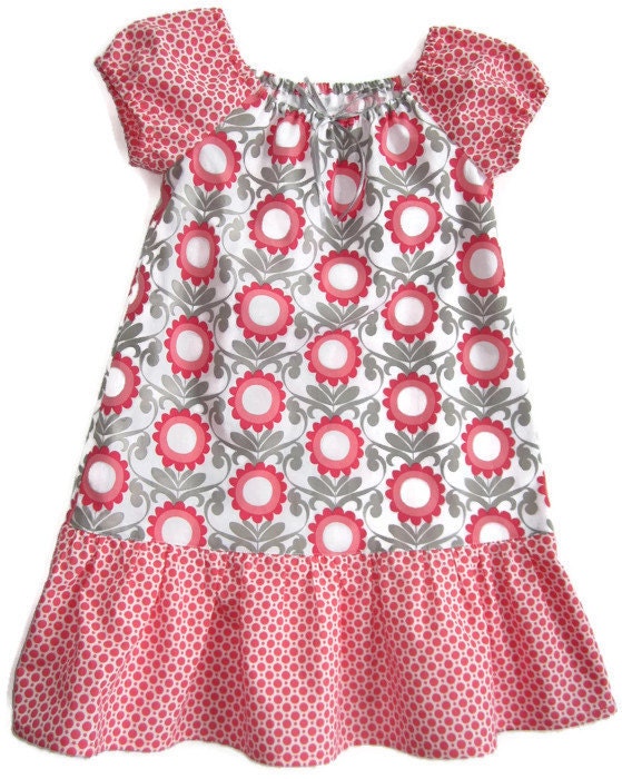 Girl Peasant Dress Toddler Peasant Dress Floral Girl Dress