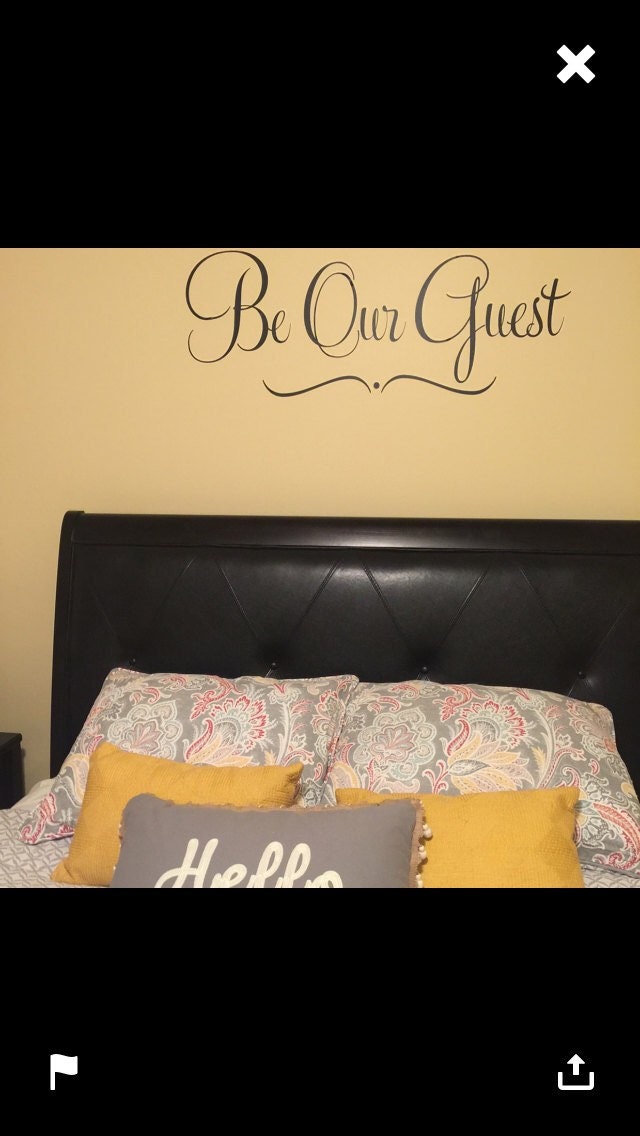 Be Our Guest Wall Decal Guest Bedroom Decal Home Decor Wedding Decal