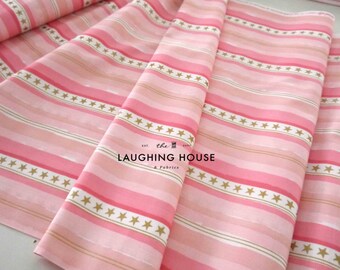 Stars and Stripes (Pink with Cotton Metallic) - Magic - Sarah Jane - Michael Miller Fabrics - 1 Yard