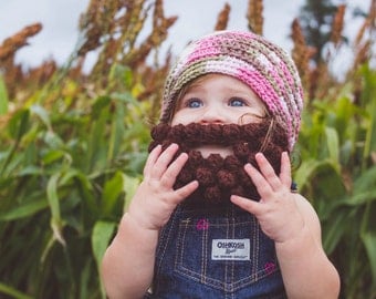 Pink Camo Baby Beard Hat, Baby Girl Camo, Country Girl Camo, Pink Camouflage, Beard Beanie, Hunter Baby, Baby Lumberjack Hat, Lumberjack Hat