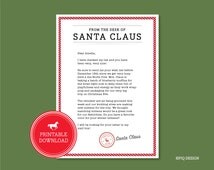 Unique letter from santa related items | Etsy