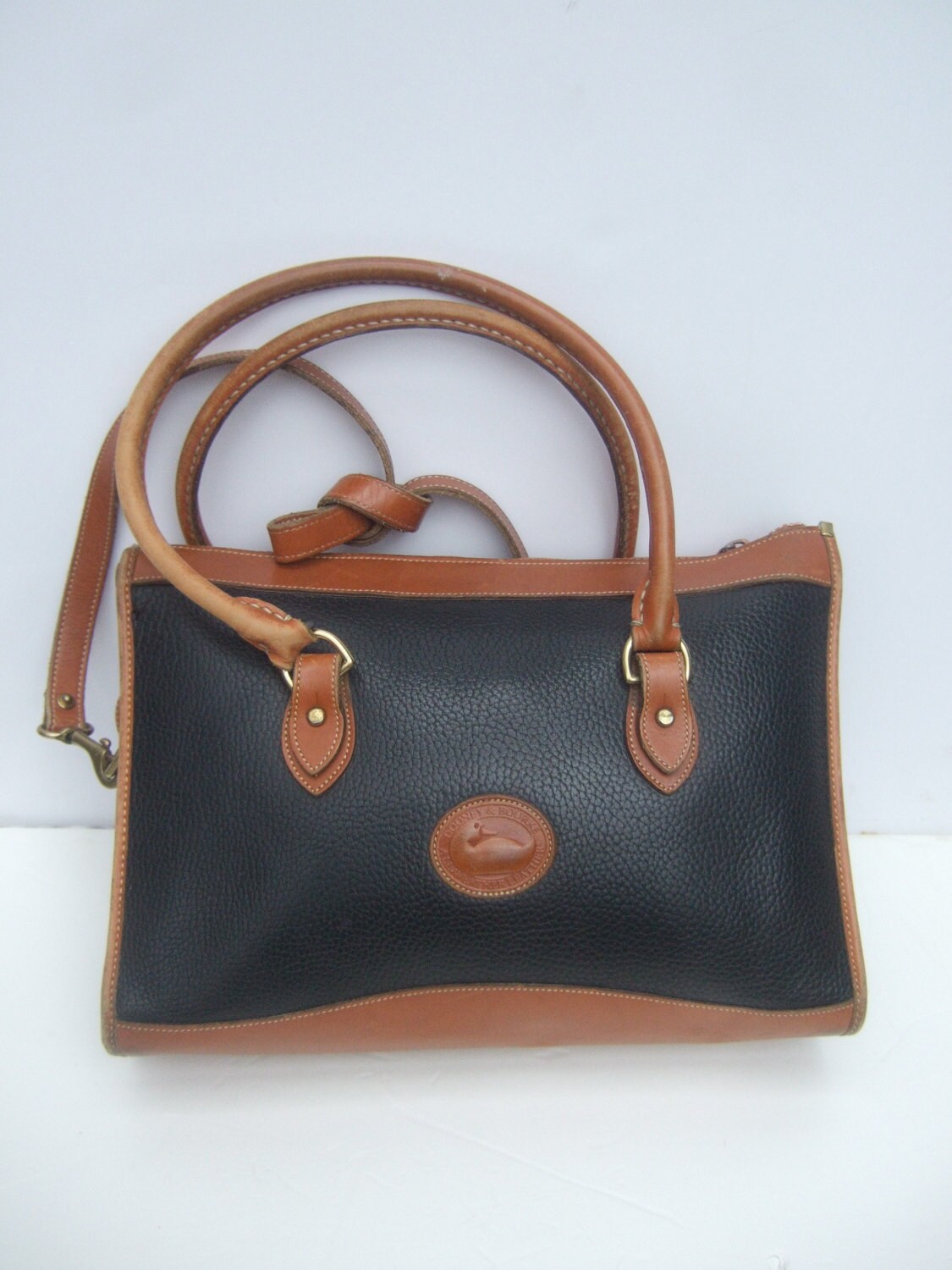 Dooney & Bourke Black Pebble Leather Handbag Genuine