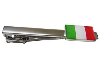 Italian Flag Square Tie Clips