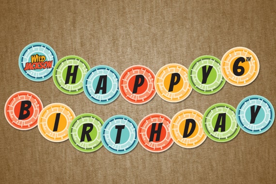 Wild Kratts Birthday Banner Boy Party by jackaroodesigningco