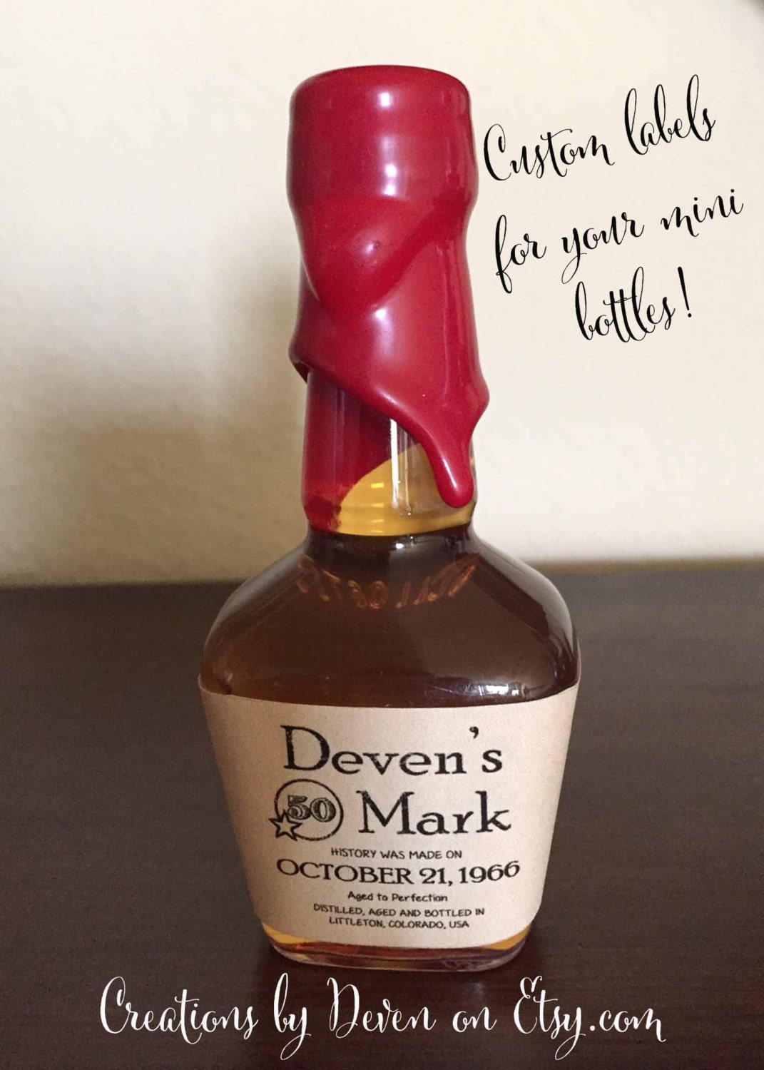 Custom Bourbon Whiskey Label for Special Birthday Gifts