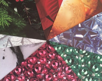12x12 Christmas Scrapbook Paper Pack, Christmas Ornaments, Bows, Holly, Snowman - Set of 10