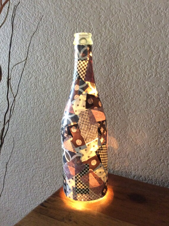 47 DECOUPAGE WINE BOTTLES LIGHTS