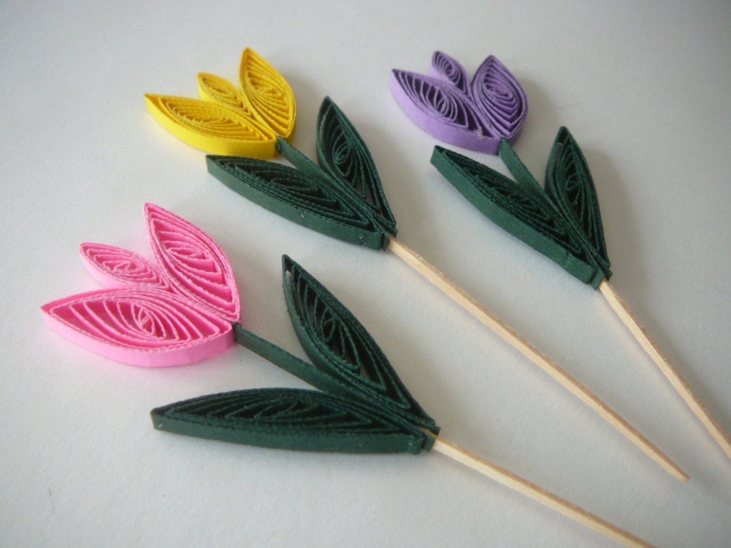 Paper Quilled Easter Tulip Flower Cupcake by Customcrafter500