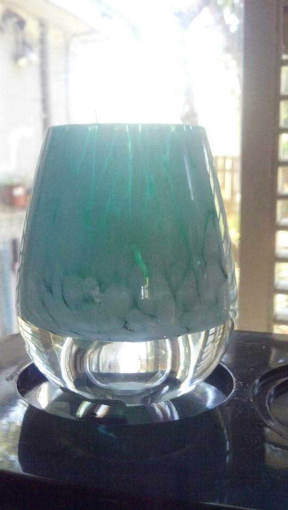 Vintage Glass Vase Hand blown glass made in by PattiesPassion