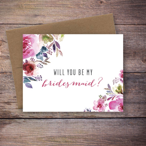 Will You Be My Bridesmaid Card Template