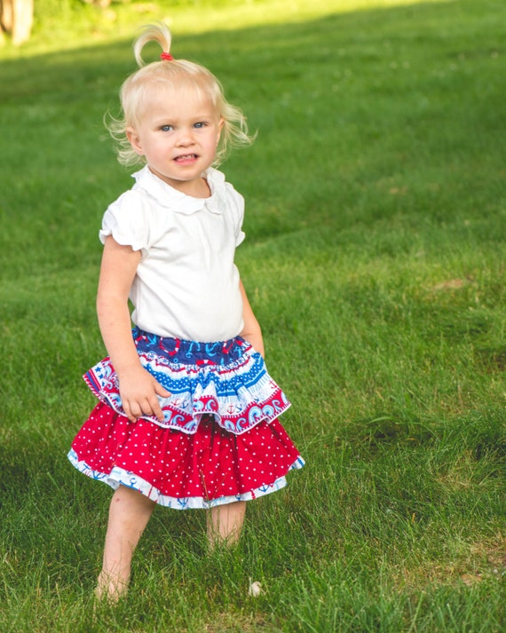 Ruffle Skirt Baby Bloomers Red Bloomers by DenimandRuffles