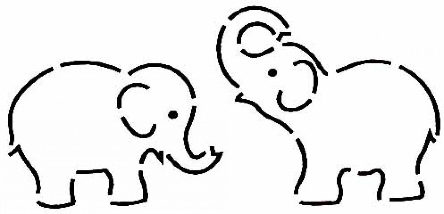 Elephant Baby Shower Stencil