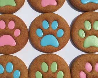 Gourmet Dog Treats - Big Paws Decorated Dog Cookies