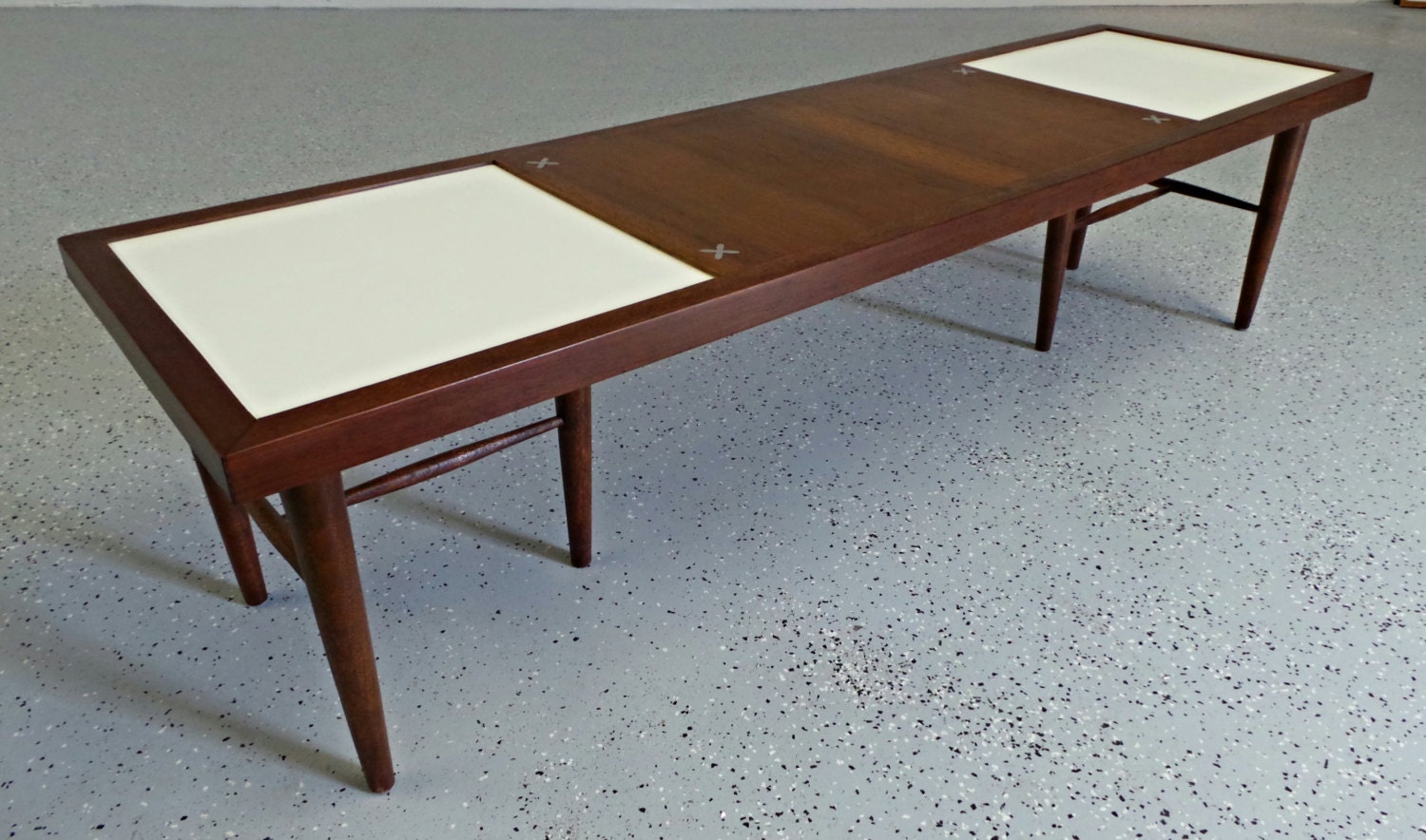 mid century modern American of Martinsville walnut long ...