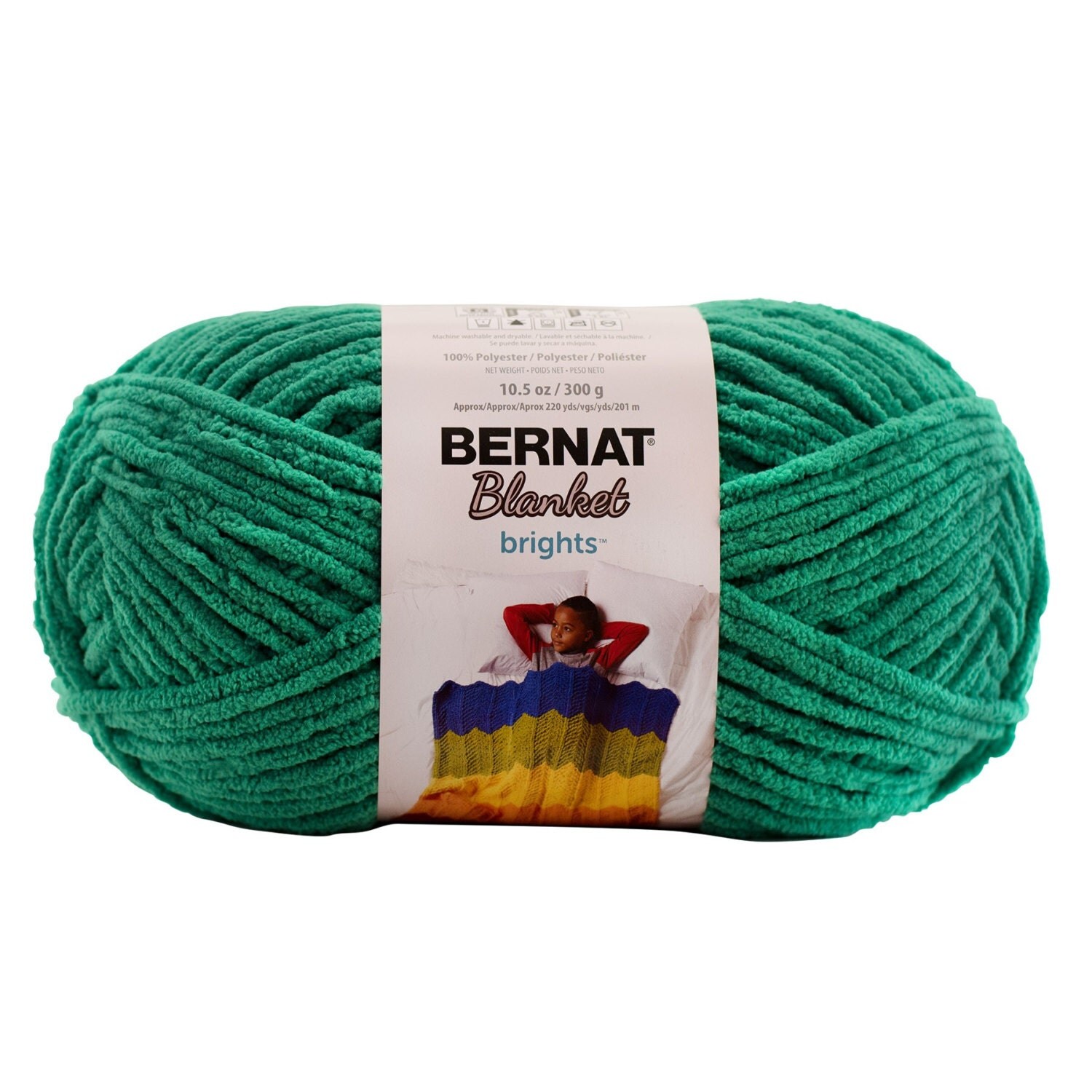 Bernat Blanket Brights Yarn Go Go Green Large Skein 300 Grams