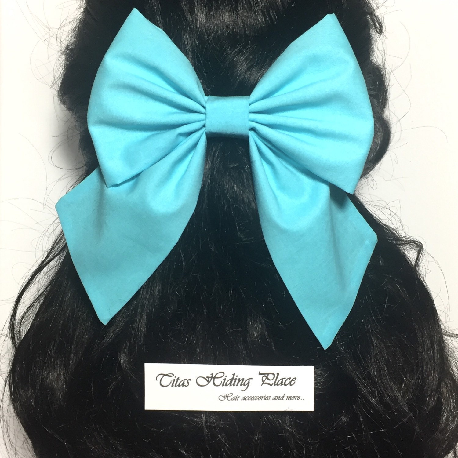 Blue Ariel Cosplay Hair Bow Little Mermaid Hair Bow Fabric